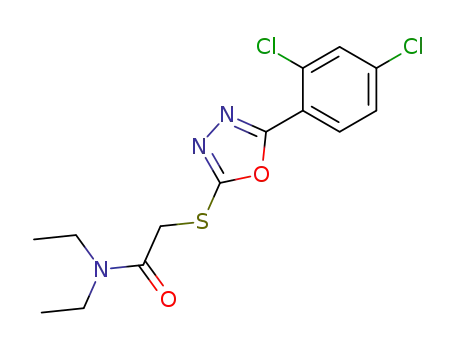 2-[5-(2,4-dichloro-phenyl)-[1,3,4]oxadiazol-2-ylsulfanyl]-N,N-diethyl-acetamide