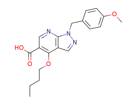 4-Butoxy-1-[(4-methoxyphenyl)methyl]-1H-pyrazolo[3,4-b]pyridine-5-carboxylic acid