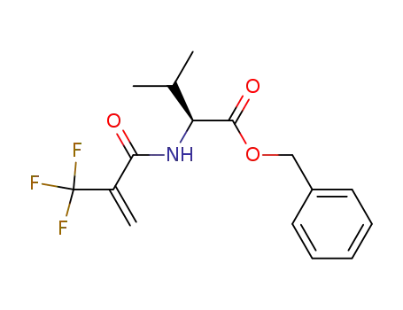 Molecular Structure of 587885-44-7 (L-Valine, N-[1-oxo-2-(trifluoromethyl)-2-propenyl]-, phenylmethyl ester)