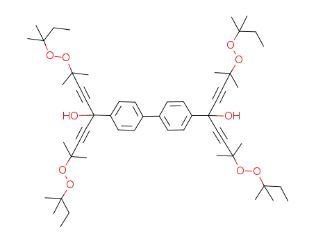 2,8-bis-(1,1-dimethyl-propylperoxy)-5-(4'-{4-(1,1-dimethyl-propylperoxy)-1-[3-(1,1-dimethyl-propylperoxy)-3-methyl-but-1-ynyl]-1-hydroxy-4-methyl-pent-2-ynyl}-biphenyl-4-yl)-2,8-dimethyl-nona-3,6-diyn-5-ol