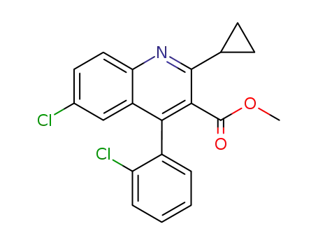 6-chloro-4-(2-chloro-phenyl)-2-cyclopropyl-quinoline-3-carboxylic acid methyl ester