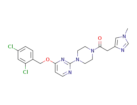 1-{4-[4-(2,4-dichloro-benzyloxy)-pyrimidin-2-yl]-piperazin-1-yl}-2-(1-methyl-1H-imidazol-4-yl)-ethanone