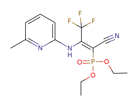 1-cyano-1-(diethoxyphosphoryl)-2-[(6-methylpyrid-2-yl)amino]-2-(trifluoromethyl)ethylene