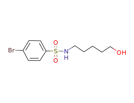 Molecular Structure of 918638-44-5 (Benzenesulfonamide, 4-bromo-N-(5-hydroxypentyl)-)