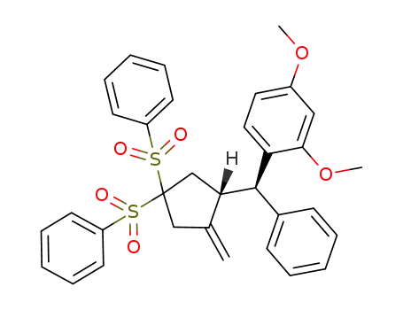 1,1-bis(phenylsulfonyl)-3-[1-(2,4-dimethoxyphenyl)(phenyl)methyl]-4-methylenecyclopentane