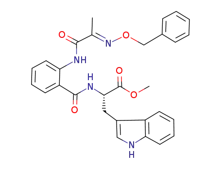 N-(N-pyruvoylanthraniloyl)-L-tryptophan, methyl ester, 2-(E)-(O-benzyloxime)