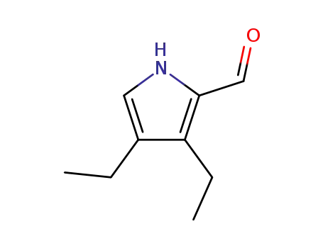 Molecular Structure of 1006-26-4 (3,4-Diethyl-1H-pyrrole-2-carbaldehyde)