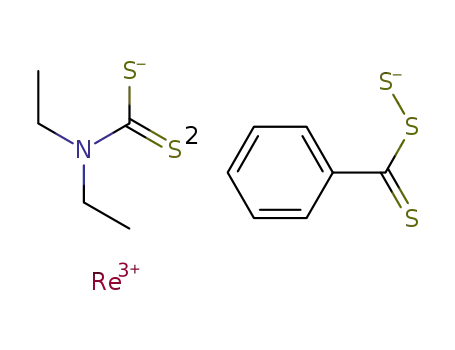 bis(trithioperoxybenzoato)-(diethyldithiocarbamato)rhenium (III)
