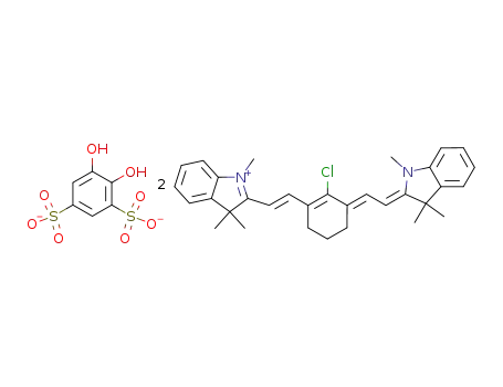 2-[2-[2-chloro-3-[(1,3-dihydro-1,3,3-trimethyl-2H-indol-2-ylidene)ethylidene]-1-cyclohexen-1-yl]ethenyl]-1,3,3-trimethyl-3H-indolium, 4,5-dihydroxy-1,3-benzendisulfonic acid salt
