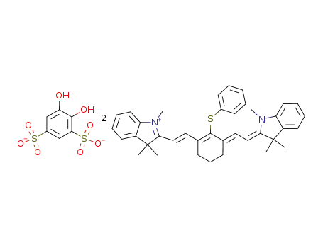 2-[2-[3-[(1,3-dihydro-1,3,3-trimethyl-2H-indol-2-ylidene)ethylidene]-2-phenylthio-1-cyclohexen-1-yl]ethenyl]-1,3,3-trimethyl-3H-indolium, 4,5-dihydroxy-1,3-benzenedisulfonic acid salt
