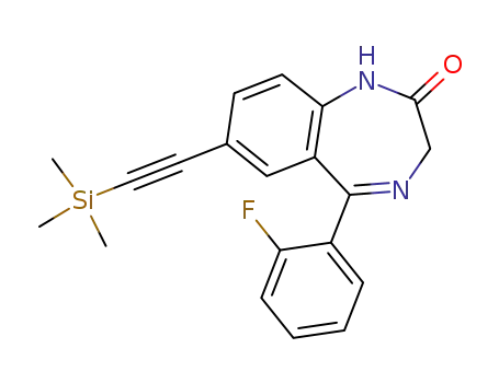 5-(2-fluoro-phenyl)-7-trimethylsilylacetyleno-1,3-dihydro-benzo[e][1,4]diazepin-2-one