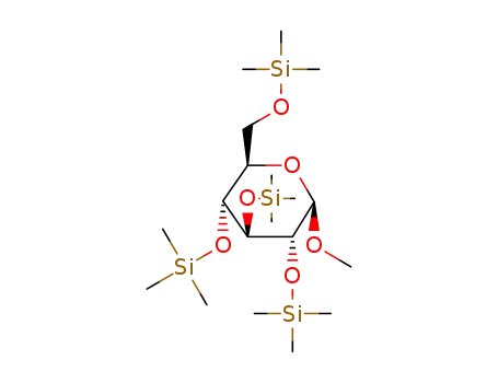 Molecular Structure of 2296-40-4 (Methyl 2-O,3-O,4-O,6-O-tetrakis(trimethylsilyl)-β-D-glucopyranoside)