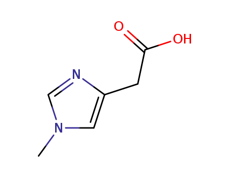 Molecular Structure of 2625-49-2 ((1-METHYL-1H-IMIDAZOL-4-YL)-ACETIC ACID)