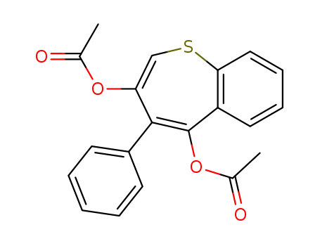 1-Benzothiepin-3,5-diol, 4-phenyl-, diacetate