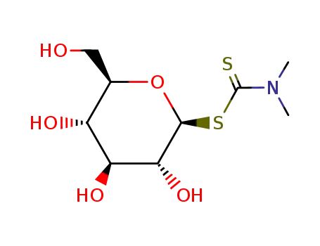 Molecular Structure of 19200-26-1 (1-S-(dimethylcarbamothioyl)-1-thio-beta-D-glucopyranose)