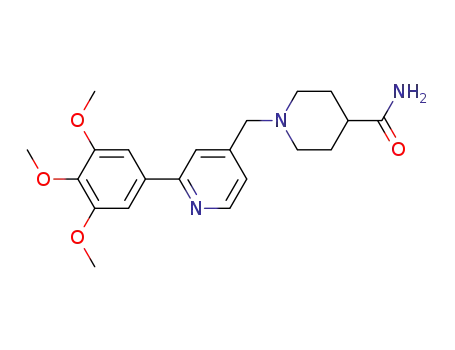 Molecular Structure of 427886-01-9 (4-Piperidinecarboxamide,
1-[[2-(3,4,5-trimethoxyphenyl)-4-pyridinyl]methyl]-)