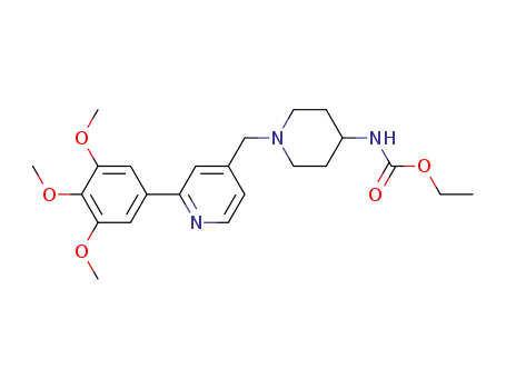 Molecular Structure of 427886-11-1 (Carbamic acid,
[1-[[2-(3,4,5-trimethoxyphenyl)-4-pyridinyl]methyl]-4-piperidinyl]-, ethyl
ester)