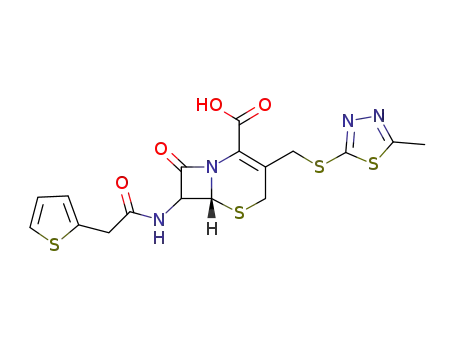 3-(((5-METHYL-1,3,4-THIADIAZOL-2-YL)THIO)METHYL)-7-(2-(2-THIENYL)ACETAMIDO)-3-CEPHEM-4-CARBOXYLIC ACID