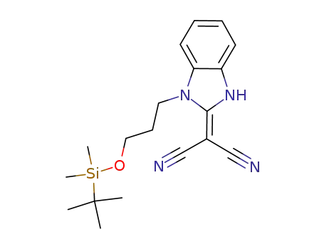{1-[3-(tert-butyldimethylsilyloxy)propyl]benzimidazolidin-2-ylidene}malononitrile