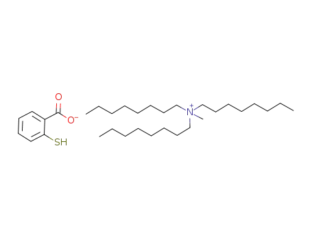 Molecular Structure of 1027004-61-0 (METHYLTRIOCTYLAMMONIUM 2-MERCAPTOBENZOATE)