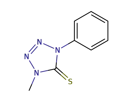 Molecular Structure of 1455-91-0 (5H-Tetrazole-5-thione, 1,4-dihydro-1-methyl-4-phenyl-)