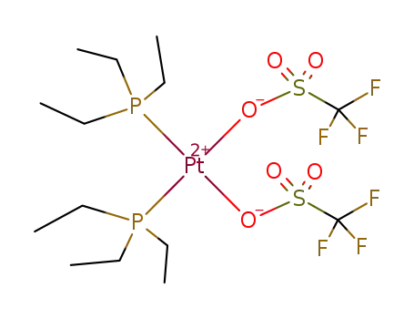 cis-[Pt(II)(PEt)3(trifluoromethane-sulfonate)2]