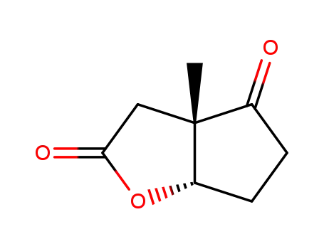 (+)-<(1S,2S)-1-Hydroxy-2-methyl-3-oxo-cyclopent-2-yl>-essigsaeure-γ-lacton