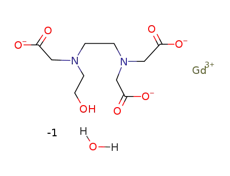 gadolinium N-(2-hydroxyethyl)ethylenediaminetriacetic acid aquo complex