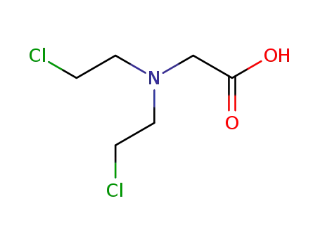 Molecular Structure of 98486-41-0 (N,N-bis(2-chloroethyl)glycine)
