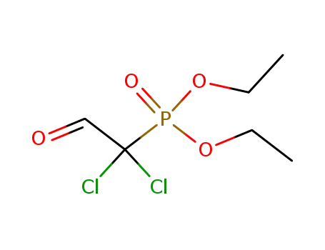 Molecular Structure of 84336-27-6 (Phosphonic acid, (1,1-dichloro-2-oxoethyl)-, diethyl ester)