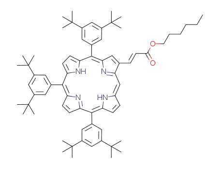 n-hexyl (E)-3-[5,10,15-tris(3,5-di-tert-butylphenyl)porphyrin-2-yl]prop-2-enoate