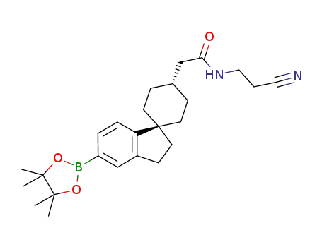 N-(2-cyanoethyl)-2-((1r,4s)-5'-(4,4,5,5-tetramethyl-1,3,2-dioxaborolan-2-yl)-2',3'-dihydrospiro[cyclohexane-1,1'-indene]-4-yl)acetamide