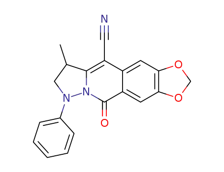 8-methyl-5-oxo-6-phenyl-5,6,7,8-tetrahydro-1,3-dioxa-5a,6-diazadicyclopenta[b,g]naphthalene-9-carbonitrile