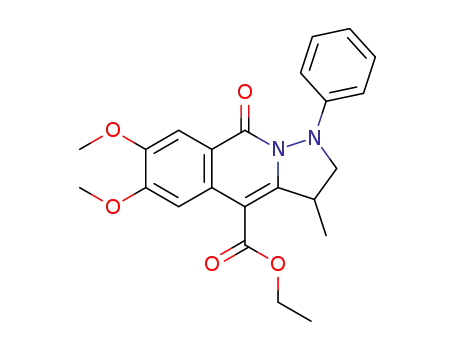 6,7-dimethoxy-3-methyl-9-oxo-1-phenyl-1,2,3,9-tetrahydropyrazolo[1,5-b]isoquinoline-4-carboxylic acid ethyl ester