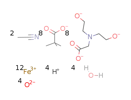 [Fe12O4(N,N-bis(2hydroxyethyl)glycine(3-))4(N,N-bis(2hydroxyethyl)glycine(2-))4(pivalate)8]*2MeCN*4H2O