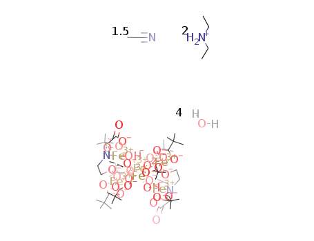 [Et2NH2]2[Fe6O2(OH)2(N,N-bis(2hydroxyethyl)glycine(3-))2(pivalate)8]*1.5MeCN*4H2O