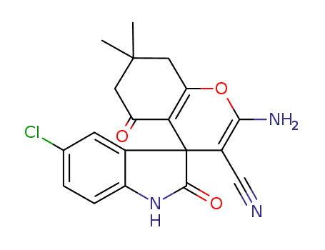 2‑amino‑5′‑chloro‑7,7‑dimethyl‑2′,5‑dioxo‑5,6,7,8‑tetrahydrospiro[chromene‑4,3′‑indoline]‑3‑carbonitrile