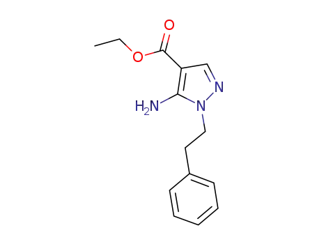 Molecular Structure of 252903-25-6 (Ethyl 5-amino-1-phenethylpyrazole-4-carboxylate)