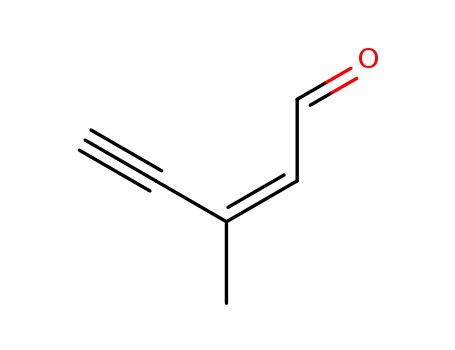 Molecular Structure of 52421-93-9 (2-Penten-4-ynal, 3-methyl-, (2Z)-)
