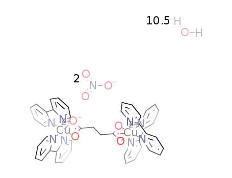 [Cu2(succinate)(2,2'-bipyridyl)4](nitrate)2*10.5water