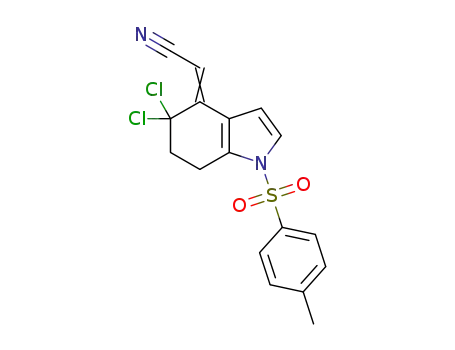 2-(5,5-dichloro-6,7-dihydro-1-tosyl-1H-indol-4(5H)-ylidene)acetonitrile