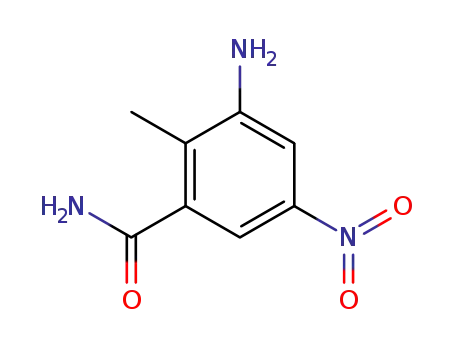 Molecular Structure of 3572-44-9 (2-Methyl-3-amino-5-nitrobenzamide)