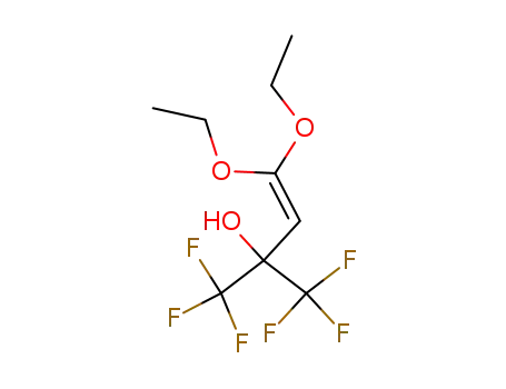 Molecular Structure of 63504-98-3 (3-Buten-2-ol, 4,4-diethoxy-1,1,1-trifluoro-2-(trifluoromethyl)-)