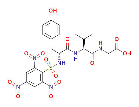 Molecular Structure of 137856-43-0 (Glycine, N-[N-[N-[(2,4,6-trinitrophenyl)sulfonyl]-D-tyrosyl]-L-valyl]-)