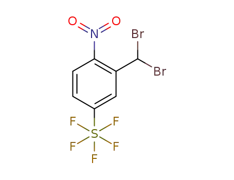 Molecular Structure of 1309569-31-0 (1-Nitro-2-dibromomethyl-4-(pentafluorosulfanyl)benzene)