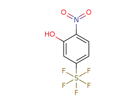 Molecular Structure of 1329120-21-9 (2-Nitro-5-(pentafluorosulfanyl)phenol)
