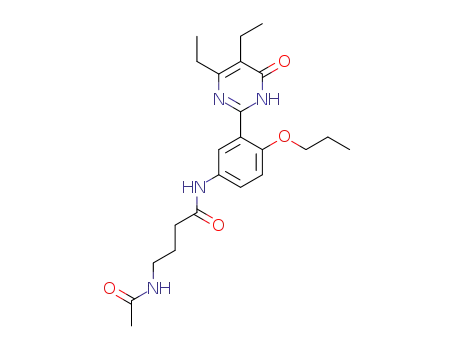 4-acetylamino-N-(3-(5,6-diethyl-4(3H)-pyrimidone-2-yl)-4-n-propoxyphenyl)butanamide