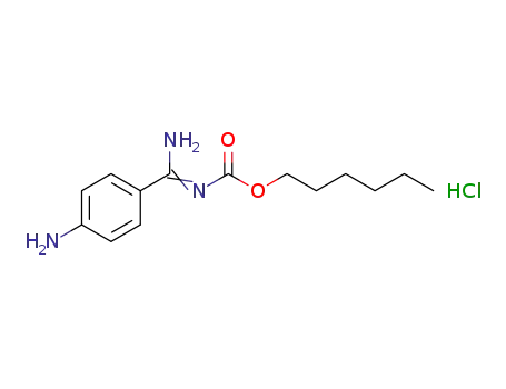 (E)-Hexyl amino(4-aminophenyl)methylenecarbamate hydrochloride
