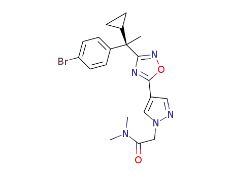 2-(4-{3-[(R)-1-(4-bromophenyl)-1-cyclopropylethyl]-[1,2,4]oxadiazol-5-yl}pyrazol-1-yl)-N,N-dimethylacetamide