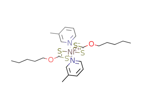 bis(O-amyldithiocarbonato)bis(3-methylpyridine)nickel(II)